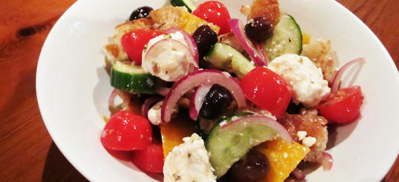 Rustic Greek Panzanella 